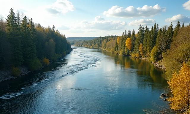 A scenic view of the North Saskatchewan River in Edmonton.